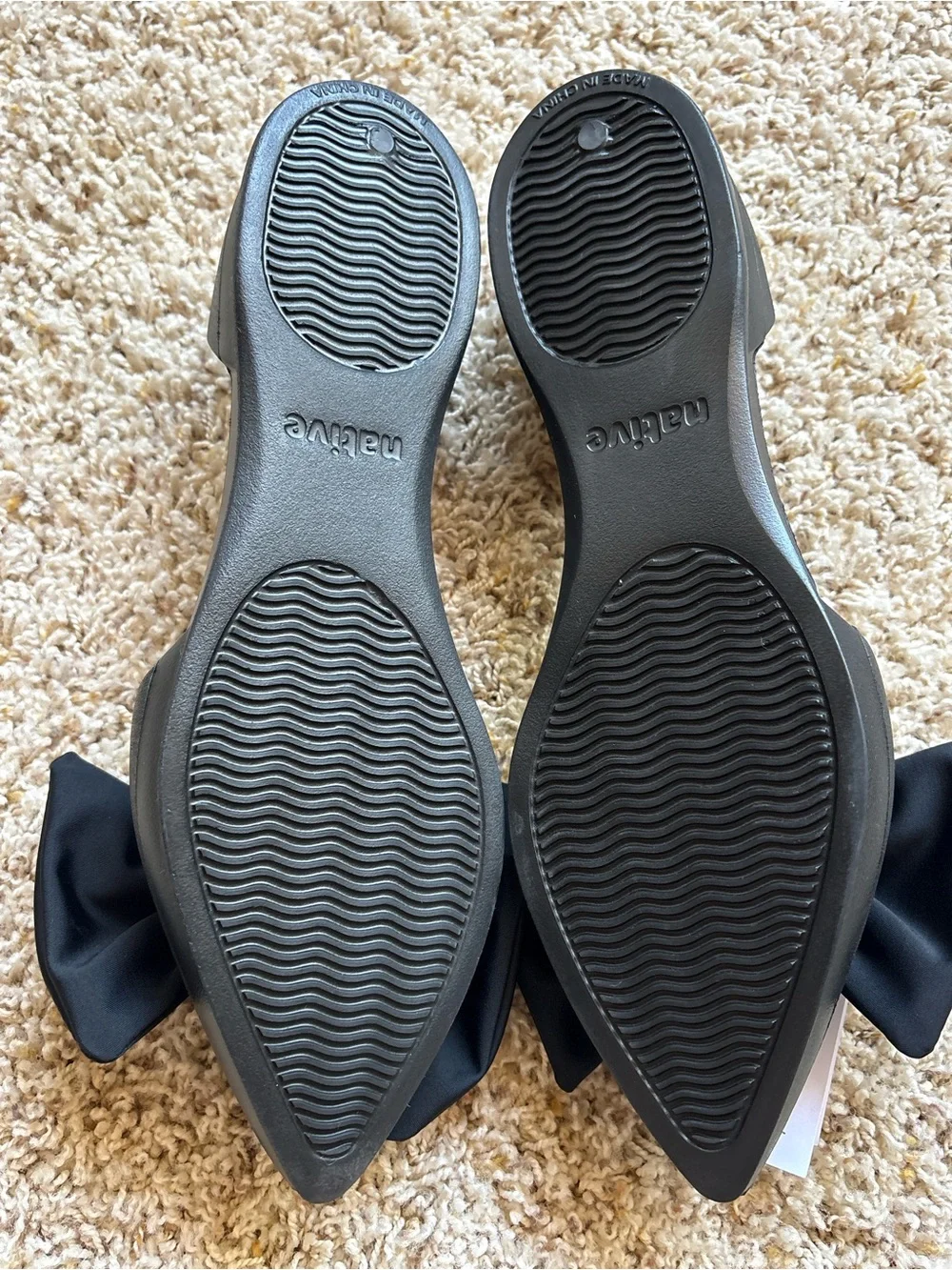 Beth Richards x Native Women's Black Audrey Bow Pointed Toe Flats 7 and 9 NWT